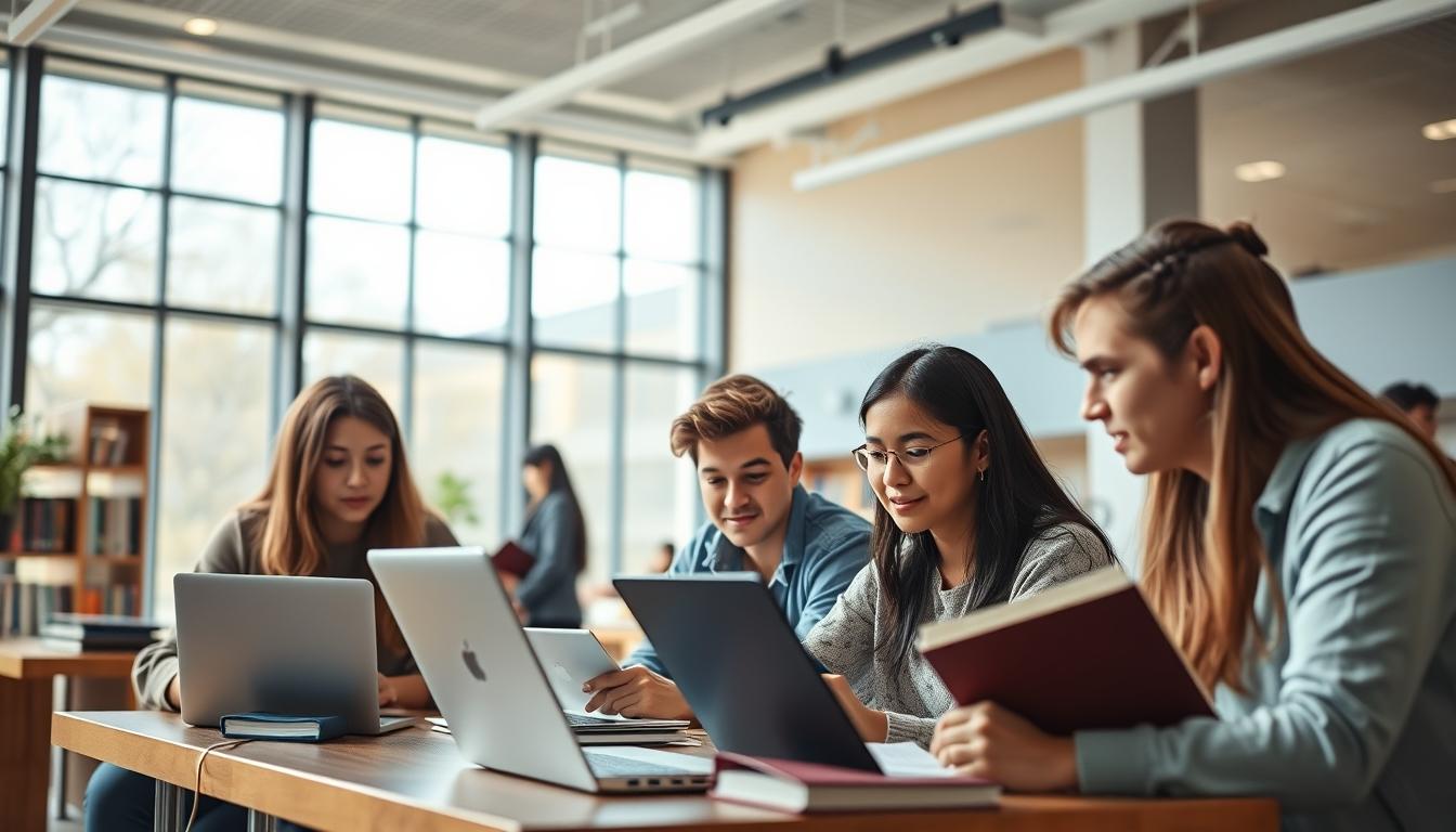 Modern university campus for students