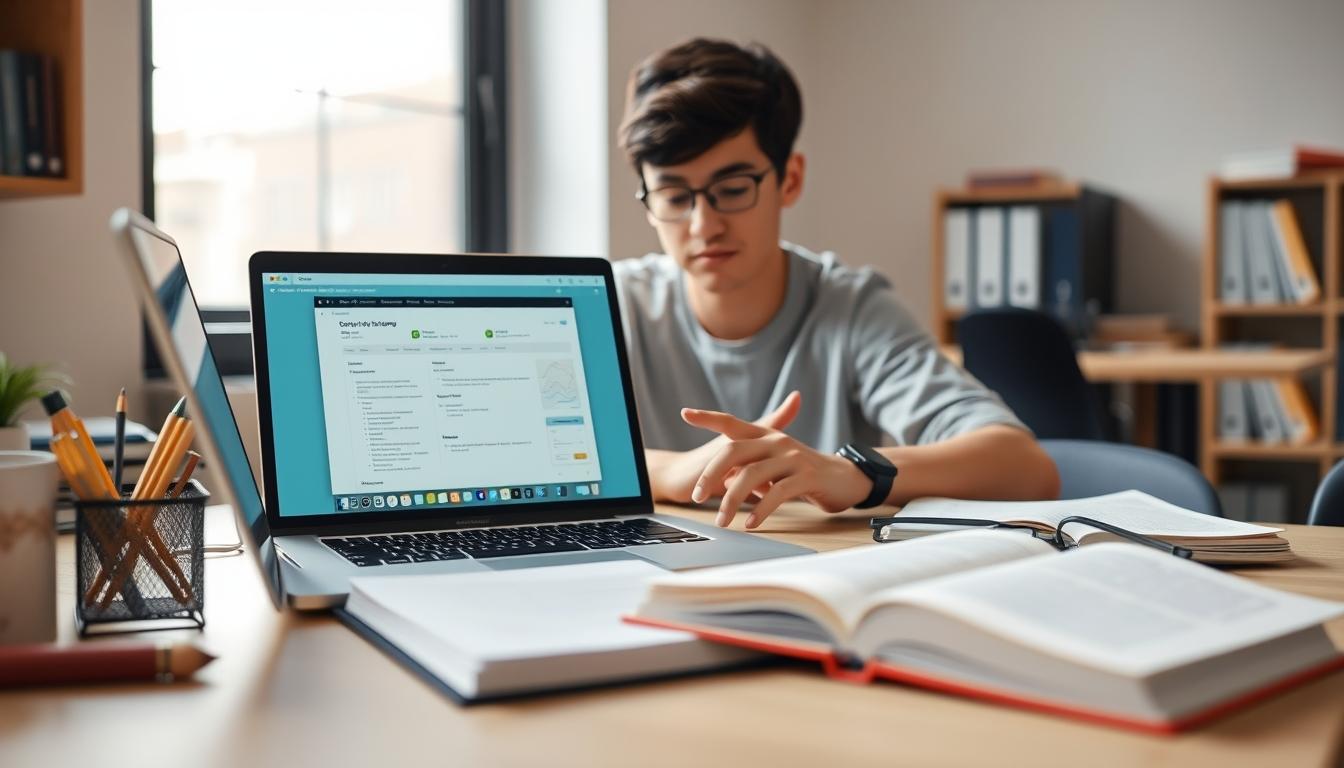 Organized exam preparation notes and academic planner